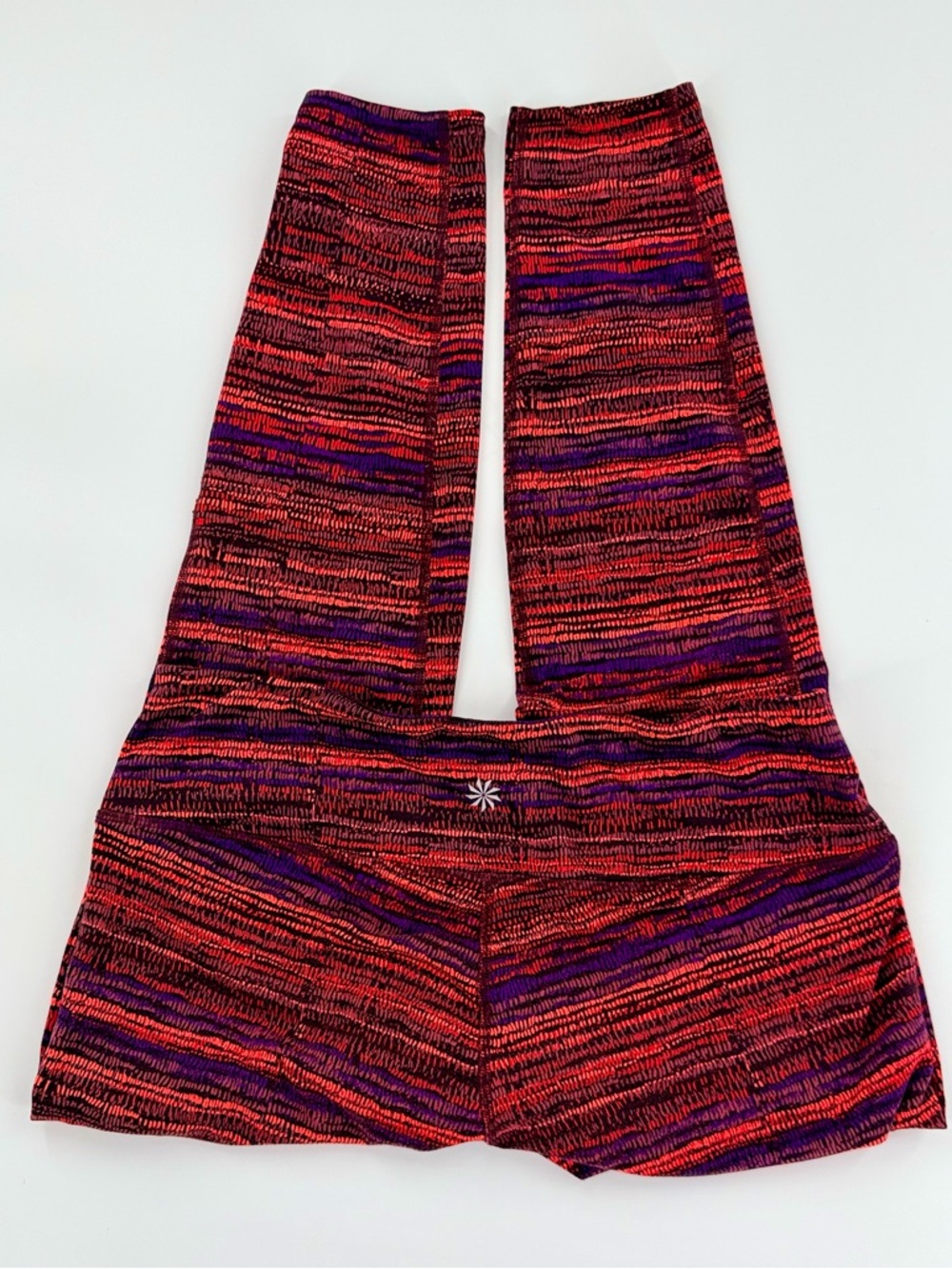 Athleta MP Petite Leggings Red Purple Print Athletic Yoga Pants Style 964520